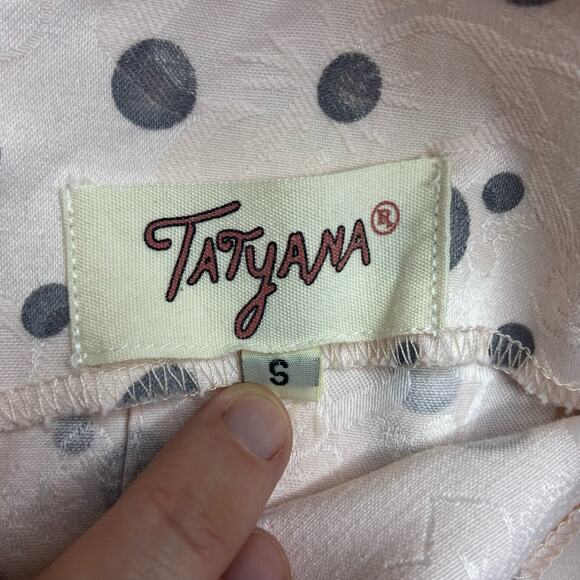 Tatyana Pin-Up Dress Women's Small Pink Grey Polka Dot Retro‎ Vintage 60s Style - Picture 9 of 16